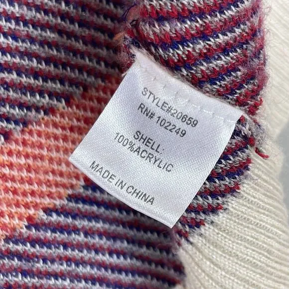 Skies Are Blue Women's Cardigan Sweater Medium Geometric Aztec Western Cowgirl - Picture 4 of 9